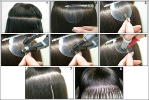 Методы наращивания волос